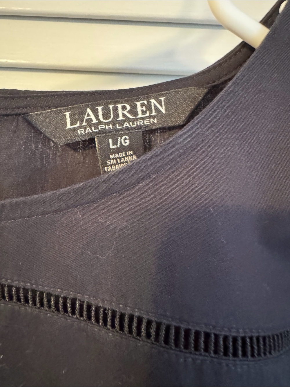 Ralph Lauren Black Puff-Sleeve Ladder-Trim Blouse - Picture 2 of 3